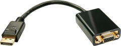 Lindy 41006 converterkabel DisplayPort naar VGA, actief zwart