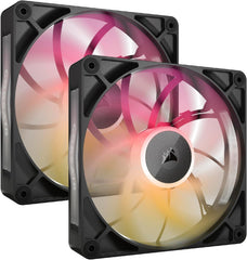 Corsair iCUE LINK RX140 RGB MAX 140mm PWM Dual Fan Starter Kit - Zwart