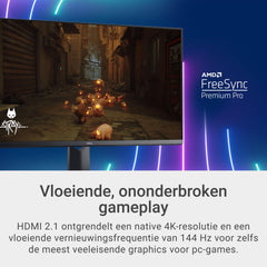 Dell G3223Q 32" 4K UHD (3840x2160) Gaming Monitor, 144Hz, Fast IPS, 1ms, AMD FreeSync Premium Pro, 95% DCI-P3, HDR 600, DisplayPort, 2x HDMI, 3x USB, 3 Jaar Garantie, Grijs