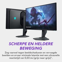 Alienware AW2725DF 27" QHD (2560x1440) Gaming Monitor, 360Hz, QD OLED, 0.03ms, AMD FreeSync Premium Pro, 99.3% DCI-P3, HDR400, USB-C, 2x DisplayPort, HDMI, 4x USB, 3 Jaar Garantie