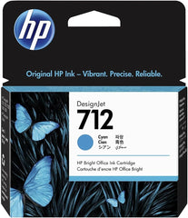 HP 712 Cyaan Inktcartridge 29 ml (3ED67A) voor DesignJet Plotters
