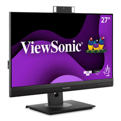 Viewsonic VG2756V-2K 68,6 cm (27 inch) kantoormonitor (QHD, IPS-paneel, HDMI, DP, RJ45 Ethernet, USB C, in hoogte verstelbaar, webcam, luidspreker, Eye-Care, 4 jaar omruilservice) zwart