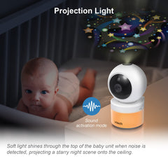 VTech - BM5463 – indoor – babyfoon Video Lightshow – babyfoon met projectie en nachtlampje 480p – versie FR, 1 eenheid (1 stuk)