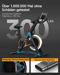 JASPORT A3 Ergometer Hometrainer Fiets – Trainingsapparaat voor Duurtraining, Geluidloze Indoor Fiets, met Tablethouder en Comfortabele Zitting, Ideaal voor Thuisgebruik