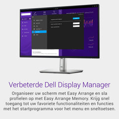 Dell P2425H 24" Full HD (1920x1080) Monitor, 100Hz, IPS, 5ms, 99% sRGB, USB-C, DisplayPort, HDMI, VGA, 4x USB, 3 Jaar Garantie, Zwart