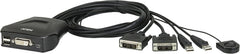 Aten CS22D 2-Poorts USB DVI KVM-Switch met Bekabeling