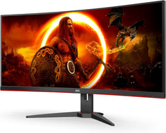 AOC Gaming CU34G2XE/BK - 34 inch Ultrawide Curved Gaming Monitor - 144Hz - WQHD