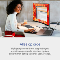 Dell S3422DW 34" WQHD (3440x1440) 21:9 1800R Gebogen Monitor, 100Hz, VA, 4ms, AMD Radeon FreeSync, Ingebouwde Luidsprekers, DisplayPort, 2x HDMI, 3x USB, 3 Jaar Garantie, Zilver