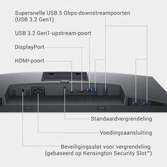 Dell P2723D 27" QHD-monitor (2560x1440), 60 Hz, IPS, 5 ms, 99% sRGB, DisplayPort, HDMI, 5x USB, 3 jaar garantie, zwart