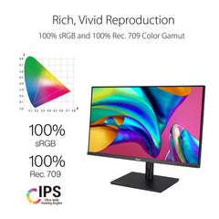 ASUS ProArt Display PA328QV Professional Monitor – 31.5-inch, IPS, WQHD (2560 x 1440), 100% sRGB, 100% Rec.709, Color Accuracy ΔE < 2, Calman Verified, Ergonomic Stand