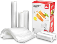 Solis Vacuumrollen & Vacuumzakken Voordeelverpakking - Ideaal voor Gebruik in Combinatie met de Solis Vacumeermachines - BPA-vrij en Herbruikbaar - 5 Rollen + 50 Zakken