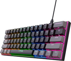 Trust GXT 867 Acira 60% Mechanisch Gaming Toetsenbord - Outemu Red - US QWERTY