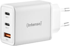 Intenso W65ACC GaN Snellader 65W - 2x USB-C & 1x USB-A - Wit