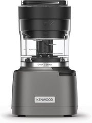 Kenwood Duo Prep CHP80.000SI model 2024, 2-in-1 hakmolen en molen met gekartelde quadblades messen, compacte hogesnelheidsmolen, antislip onderkant, vaatwasmachinebestendig, 800 W, zilver