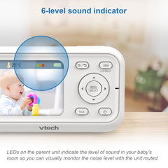 VTech 80-302196 VM3255 babymonitor, wit