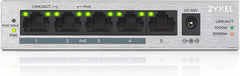Zyxel GS1005HP 5-Poorts Gigabit PoE+ Switch - 4x PoE+, 60W Budget, Fanless