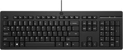 HP 125 G2 Toetsenbord - Full-size - Bedraad (USB) - QWERTY US - Zwart