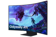 Samsung Odyssey Ark PC-monitor 2e generatie 55 inch 165 Hz, 1 ms, VA Mini LED gebogen 1000R, UHD resolutie: 3840 x 2160, 1000.000:1, Multi View, Cockpit Mode, verstelbare voet, DisplayPort,