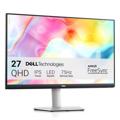 Dell S2722DC USB-C 27" QHD (2560x1440) Monitor, 75Hz, IPS, 4ms, AMD FreeSync, 99% sRGB, Ingebouwde Luidsprekers, USB-C, 2x HDMI, 2x USB, 3 Jaar Garantie, Zilver