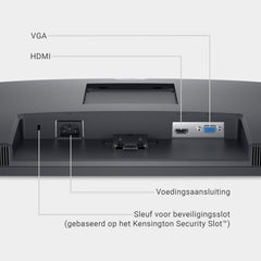 Dell SE2725H 27" Full HD (1920x1080) Monitor, 75Hz, VA, 5ms, VESA (100x100mm), HDMI, VGA, 3 Jaar Garantie, Zwart