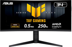 TUF Gaming Series 5 Gaming Monitor - VG34WQML5A - 34 inch WQHD Fast-IPS display, gebogen design