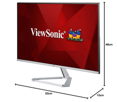 Viewsonic VX2776-SMH 68,6 cm (27 inch) Design Monitor (Full-HD, IPS-paneel, HDMI, Eye-Care, Eco-Mode, luidsprekers) zilver-zwart