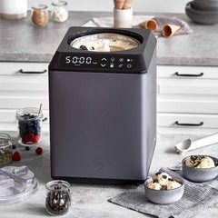 SPRINGLANE IJsmachine & Yoghurtmaker Erika 2,5 L met self-koelcompressor 250w, roestvrij staal met koeling en verwarming functie, incl. Receptenboekje