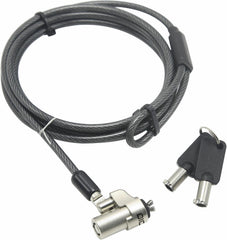 Dicota D31540 kabelslot zwart 2 m - kabelslot (Black, Key, Laptop, staal, 2 m, 4,4 mm)