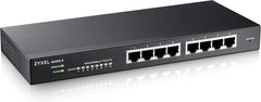 Zyxel 8-Port GbE Smart Hybrid Mode Switch | Standalone of Nebula Cloud | Desktop |Fanless [GS1915-8]
