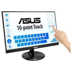 ASUS VT229H Full HD Touch Monitor, 21,5 inch, 10-punts multi-touch, flikkervrij, blauwlichtfilter, 60 Hz, IPS-paneel, 1920 x 1080, HDMI, D-sub, Vesa 100 x 100