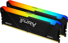 Kingston FURY Beast RGB 32GB 3200MT/s DDR4 CL16 DIMM (Sets van 2) Desktop werkgeheugen KF432C16BB2AK2/32