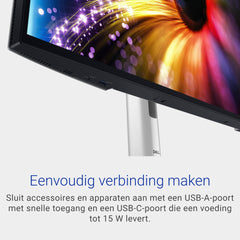 Dell U2724D UltraSharp 27" QHD (2560x1440) Monitor, 120Hz, IPS Black, 5ms, 98% DCI-P3, 2x USB-C, 2x DisplayPort, HDMI, 3x USB, 3 Jaar Garantie, Zilver