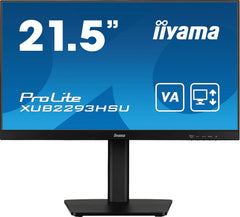 iiyama XUB2293HSU-B7 21.5" IPS slanke rand, 100Hz, 1ms, Full HD 1920x1080, HDMI/DP/USB, TCO-gecertificeerd, in hoogte verstelbare standaard