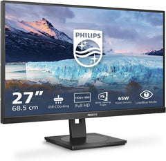 Philips 273S1 - 27 Inch Full HD IPS Monitor - USB-C Docking 65W - RJ45