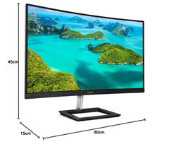 PHILIPS 325E1C - 32 gebogen gamerscherm 2K WQHD - IPS-plaat - 4ms - 75Hz VGA / HDMI / DisplayPort - AMD FreeSync