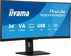 Iiyama ProLite XCB3494WQSU-B1 - 34 Inch Curved UWQHD Monitor (120Hz)