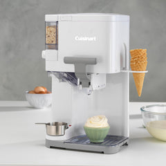 Cuisinart ICE48U IJsmachine, softijs, gelato, sorbet, melkvrij ijs, bevroren yoghurt, topping-dispenser, eenvoudig te bedienen en te reinigen, 1,42 l voor 6 porties, klaar in 20 minuten