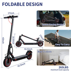 Elektrische Step voor Volwassenen - 8,5 inch Opvouwbare Elektrische scooter, Bereich 25-30 km met APP-verbinding, 350 W Motor met Dubbele Remsysteem,elektrische voor volwassenen