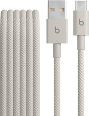 Beats USB-A naar USB-C Kabel - Gevlochten Oplaadkabel - 1,5 m - Stroomsteen