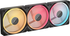 Corsair iCUE LINK LX120-R RGB 120mm PWM Reverse Fan Starter Kit (3-pack) - Zwart