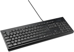 Kensington ValuKeyboard - Bedraad Toetsenbord Voor Pc, Laptop, USB-Toetsenbord Compatibel Met Dell, Acer, HP, Samsung En Meer, Met Britse Indeling - Zwart [AZERTY]