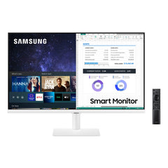 Samsung M5 Smart Monitor 27 inch beeldscherm VA met luidsprekers, FHD, randloos, Smart TV-apps, wit