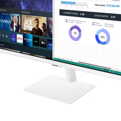 Samsung M5 Smart Monitor 27 inch beeldscherm VA met luidsprekers, FHD, randloos, Smart TV-apps, wit