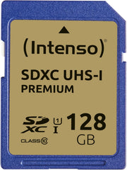 Intenso Premium SDXC UHS-1 128GB Class 10 geheugenkaart blauw