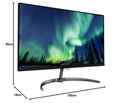 Philips 276E8VJSB/00 Monitor, 68 cm (27 inch), HDMI, 5 ms reactietijd, DisplayPort, 3840 x 2160, 60 Hz, geen curved, 4K, Adaptive Sync, zwart