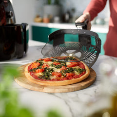 Philips Airfryer XXL Pizza Master Accessoireset - Compatibel met XXL Modellen HD965x HD976x HD986x, Verchroomd Staal (HD9953/00)