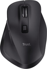 Trust Fyda Oplaadbare Draadloze Muis - Bluetooth & 2.4GHz - Zwart