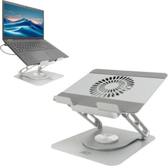 ACT Laptopstandaard met Ventilator, 360° Draaibaar, tot 17,3