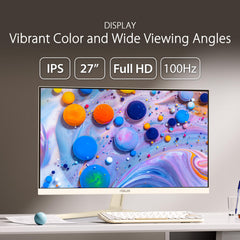 ASUS VU279CFE-M computer monitor 68.6 cm (27") 1920 x 1080 pixels Full HD LCD Beige