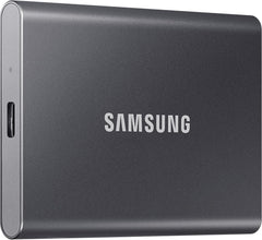 Samsung T7 Portable SSD 4TB, tot 1,050MB/s, USB 3.2 Gen 2, External Solid State Drive, Grijs, tot 2 meter valbestendig, voor Content Creators, Data back up en Gaming, Mac compatible, MU-PC4T0T